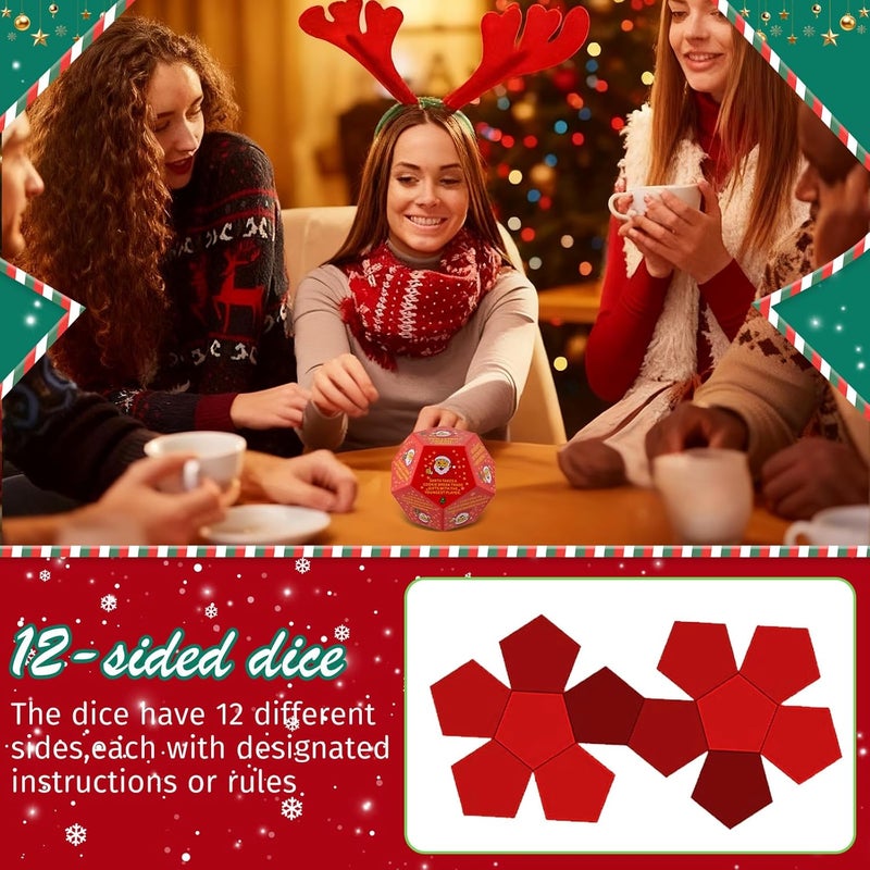 oyeftp Store Hilarious Santa Swap Gift Exchange Dice, 3 * 3 in Exchange Gifts Dice, Christmas Stocking Stuffers Gift Exchange Dice Games for Family Party, Gifts for Xmas, Birthday, Party and Family Night, Holiday - Image 5
